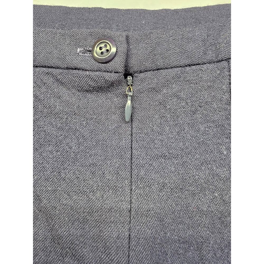 Talbots Navy Blue Pleated Wool Midi Skirt Size 10 100% Wool Classic Career - Picture 5 of 7